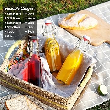 Amazon.com: ZEBEIYU Swing Top Glass Bottles 8 oz with
